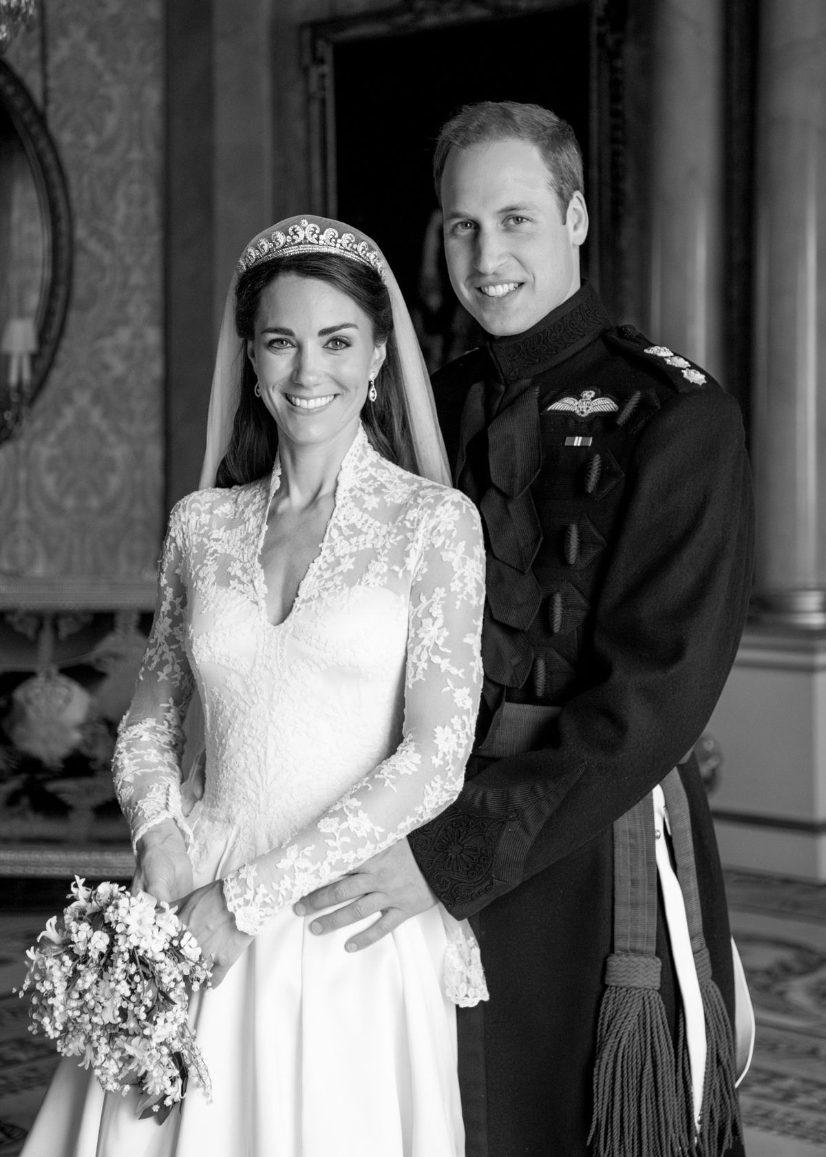 Prince William and Kate Middleton on their April 29, 2011, wedding day