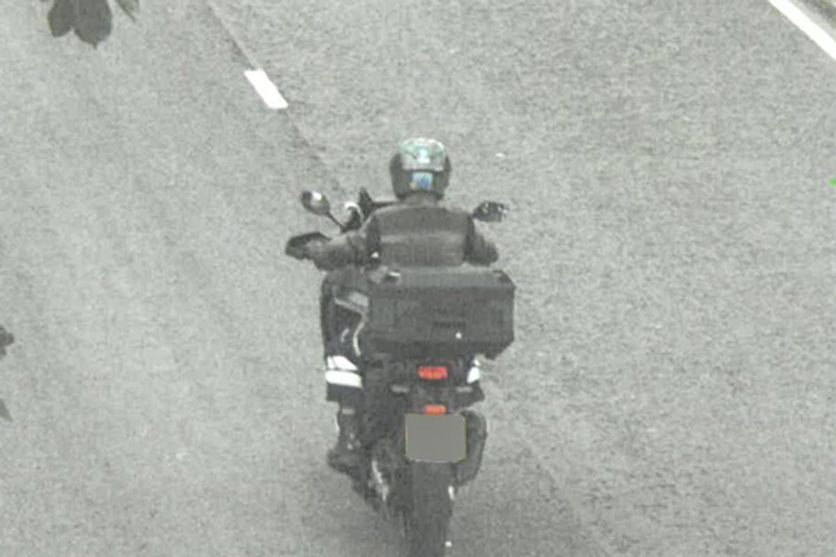 The TV star was caught speeding twice on his Honda motorcycle