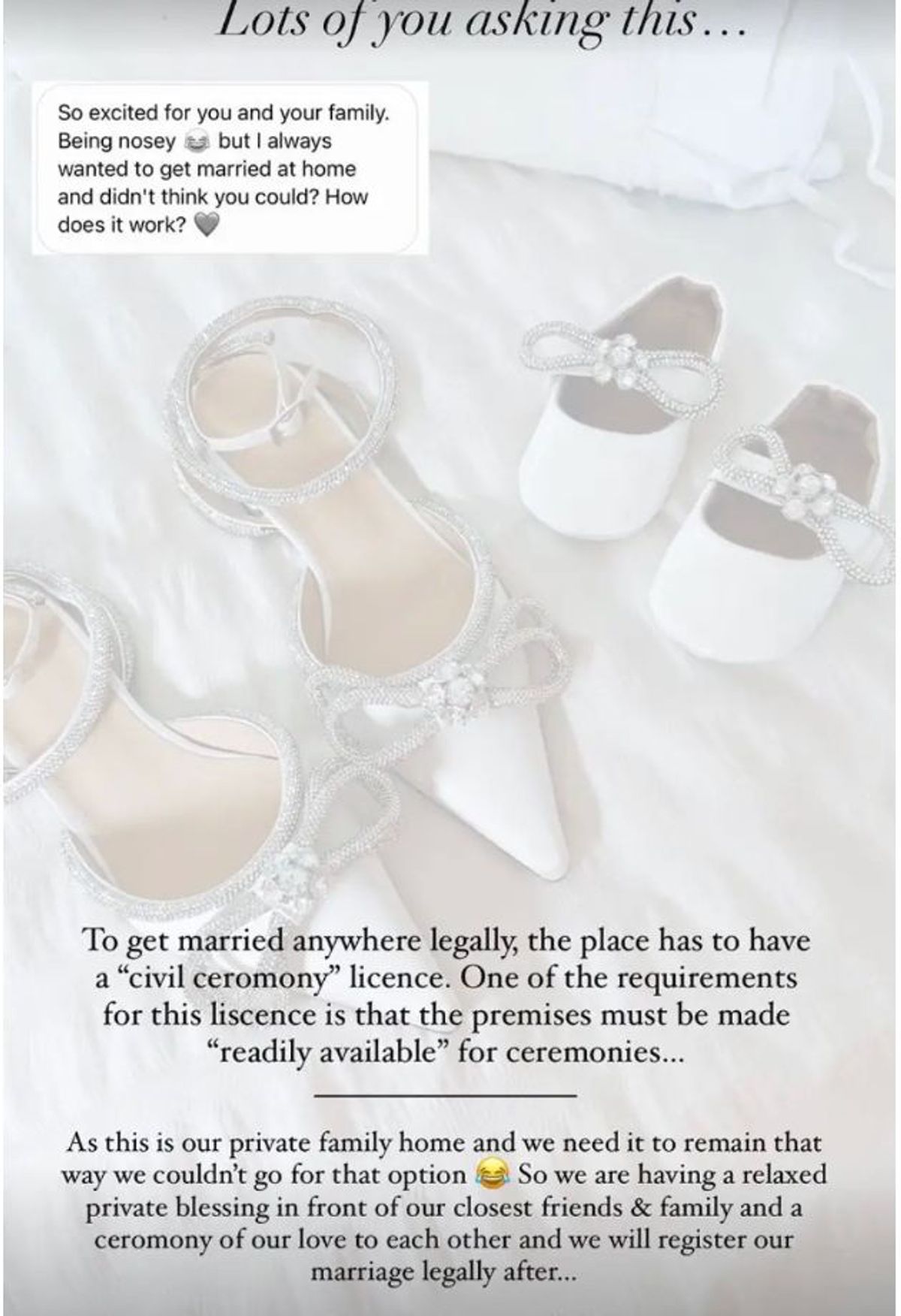 Stacey previously revealed why she and Joe didn't legally marry in their ceremony at home