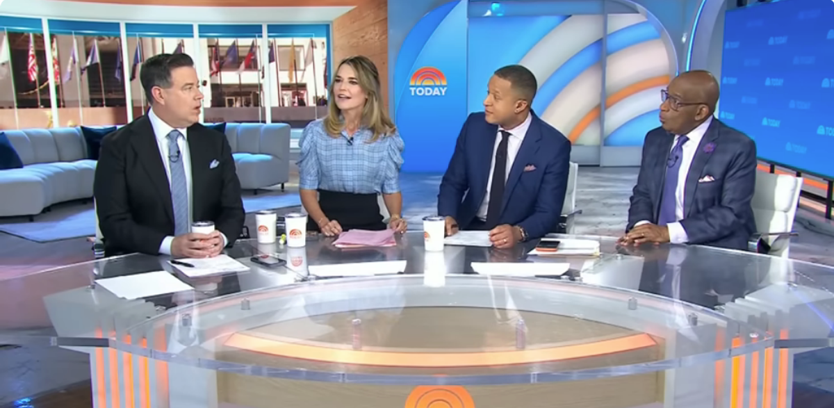 (L-R) Carlson Daly, Savannah Guthrie, Craig Melvin and Al Roker on TODAY on April 8