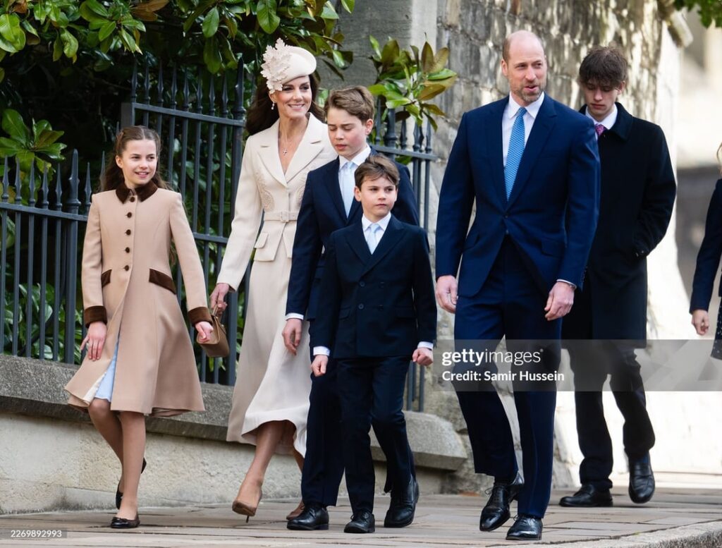 The Prince and Princess of Wales + kids attend Easter service at Windsor The Prince and Princess of Wales + kids attend Easter service at Windsor