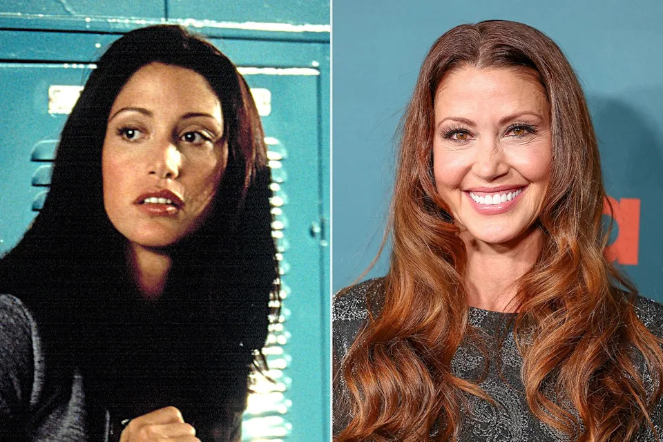 Shannon Elizabeth in 'American Pie' in 1999; Elizabeth in 2024Credit: Universal Pictures/courtesy Everett; Christopher Polk/Variety via Getty