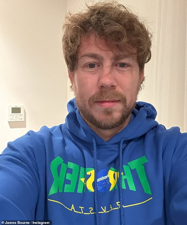 James (pictured) announced in a statement that he had to quit the tour due to mystery health reasons