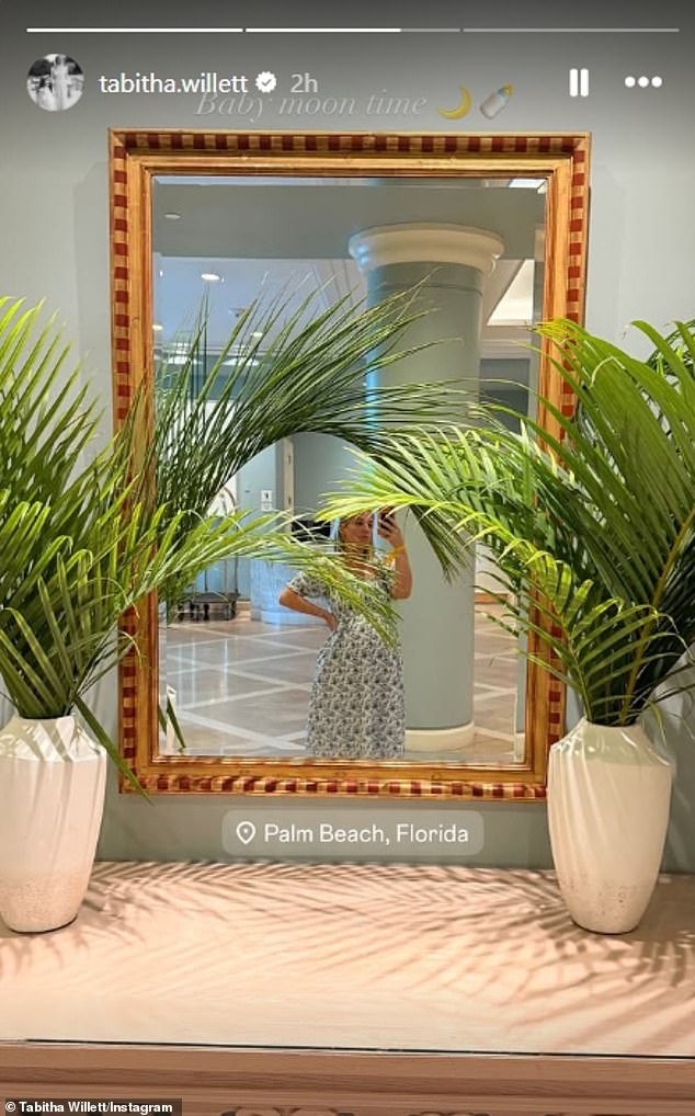 The Made In Chelsea star, 33, who is expecting her second child, a baby boy, and her first with the wealthy businessman, took to Instagram on Wednesday to share an insight into their trip