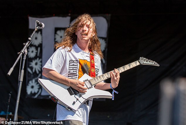 According to police records obtained by the Daily Mail, the 33-year-old guitarist (pictured in Chicago in September 2019) was taken into custody on Tuesday, March 31 in Montgomery County, Maryland