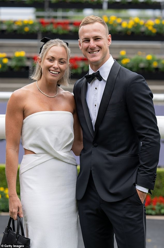Sydney Roosters star Daly Cherry-Evans and his wife Vessa were also trackside on Saturday