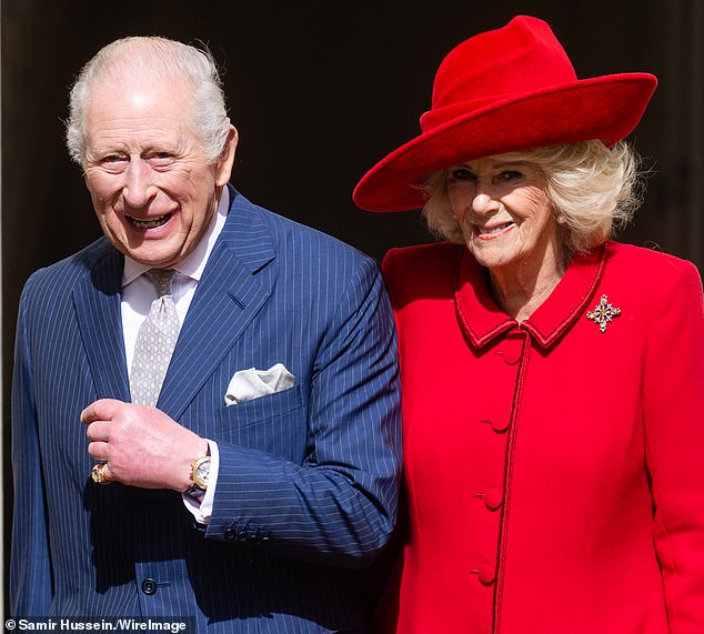 The King, accompanied by Queen Camilla, beamed broadly as he saw his family, clearly delighted at the turnout