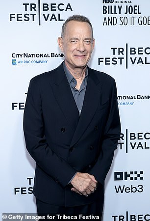 Tom Hanks (pictured) was stunned to learn he was sixth cousins with the late Fred Rogers, as they shared the same five-times great-grandfather