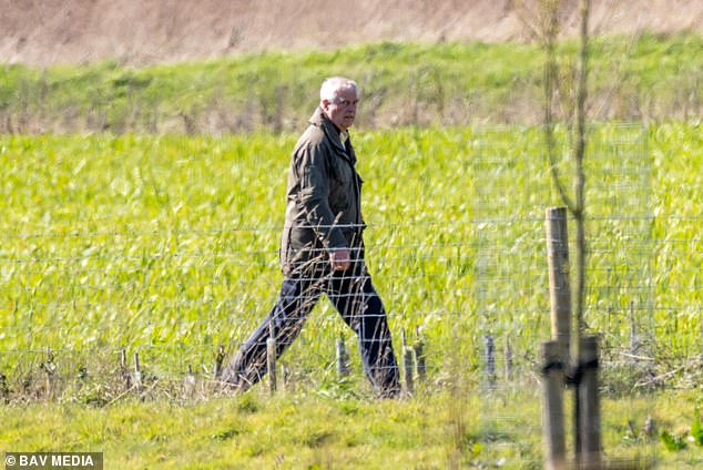 Andrew had his head bowed and seemed lost in thought as he made the journey to his new home yesterday afternoon
