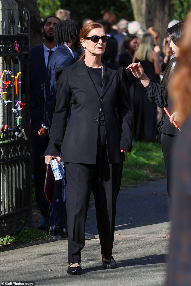 Rose Uniacke, who was a close friend of Robert, seen arriving at the funeral