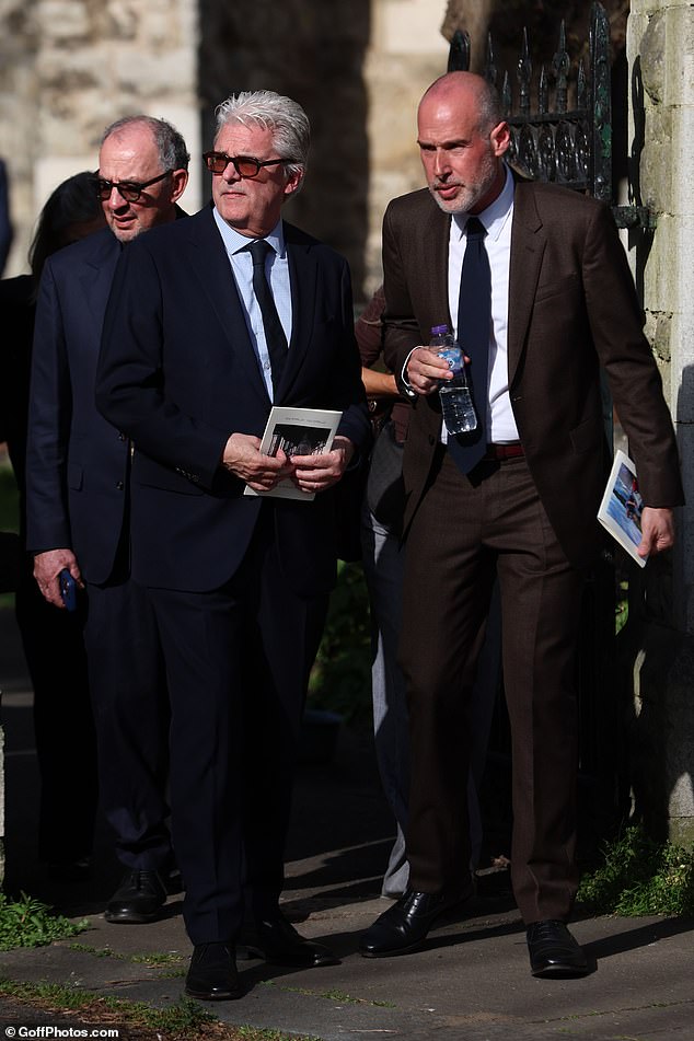 Film producer Matthew Byam Shaw, who worked with Robert on The Crown and stage play The Audience, arrived for the funeral