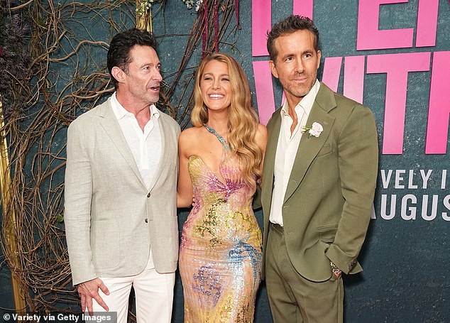 Hugh Jackman (left) was named as a possible witness amid claims that he had seen Reynolds berating Baldoni and accusing him of 'fat shaming' Lively