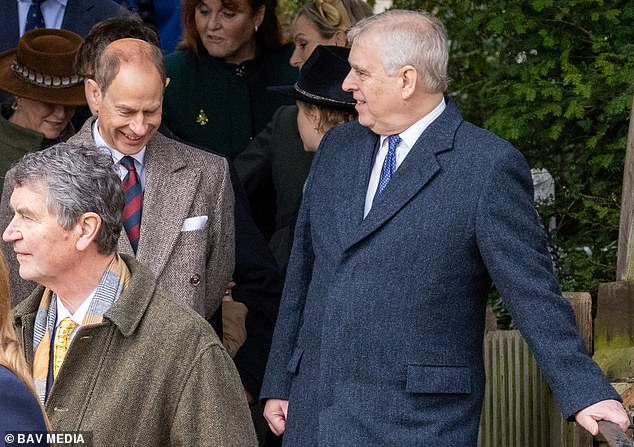 Prince Edward secretly visited disgraced Andrew in his 'exile' on the Sandringham estate. The brothers pictured in 2023