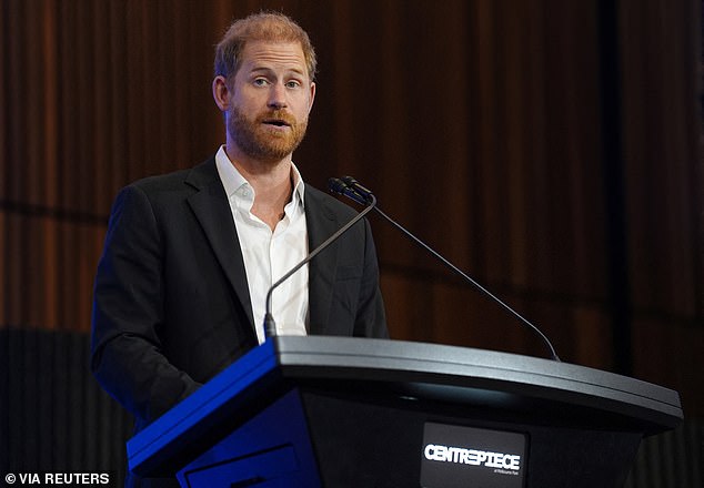 Prince Harry left Melbourne after giving an emotional speech to a summit of business leaders, worth $997 per ticket, admitting he never wanted to be a working royal. ''It killed my mum', he said.