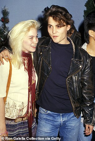 Applegate was friends with Johnny Depp (pictured in 1987)