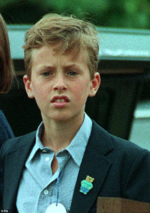 Nicholas - pictured here at the Ansty Polo Club, Wiltshire, in January 2000, is slightly older than Prince William and was tasked with being his mentor to when he started at Eton