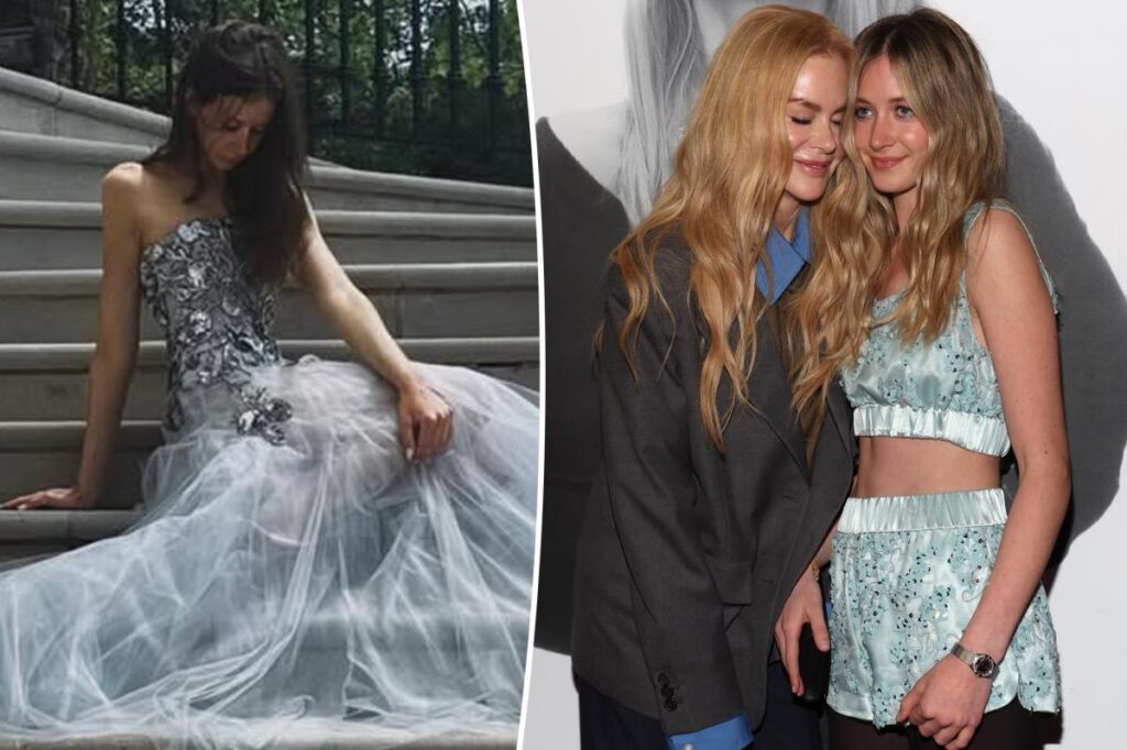 Nicole Kidman's daughter Sunday Rose attends prom in Oscar de la Renta ballgown