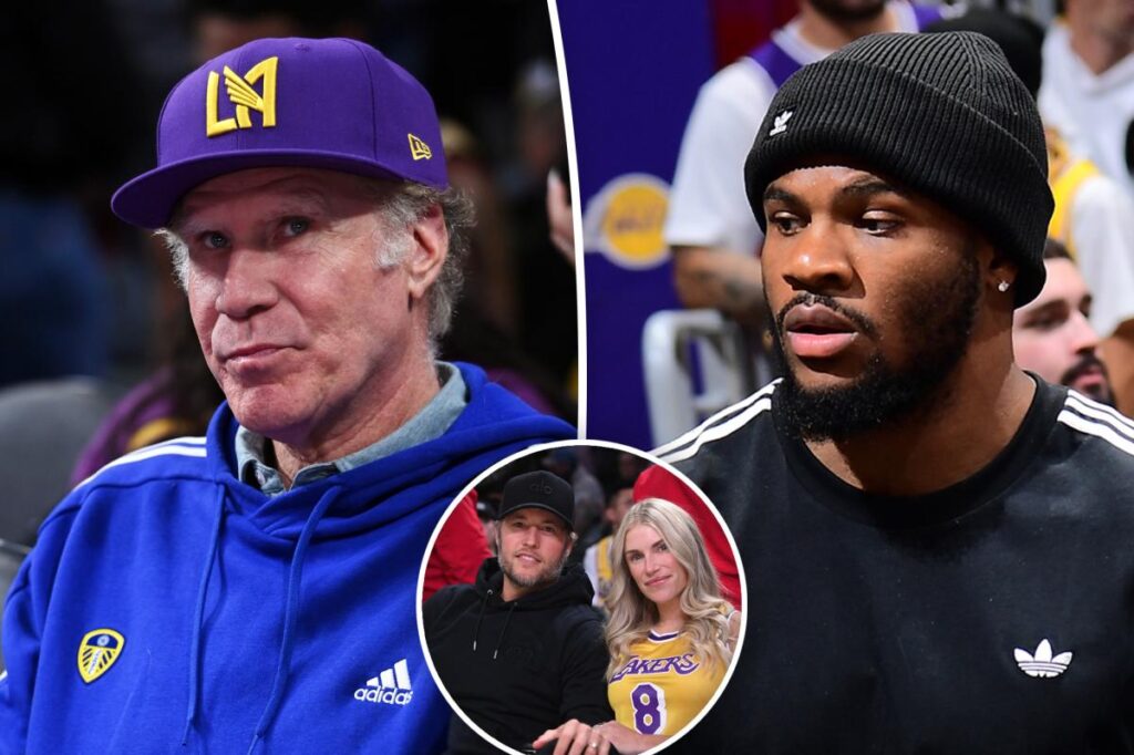 Celebrities show out at Lakers vs Rockets game from Will Ferrell to Matthew Stafford
