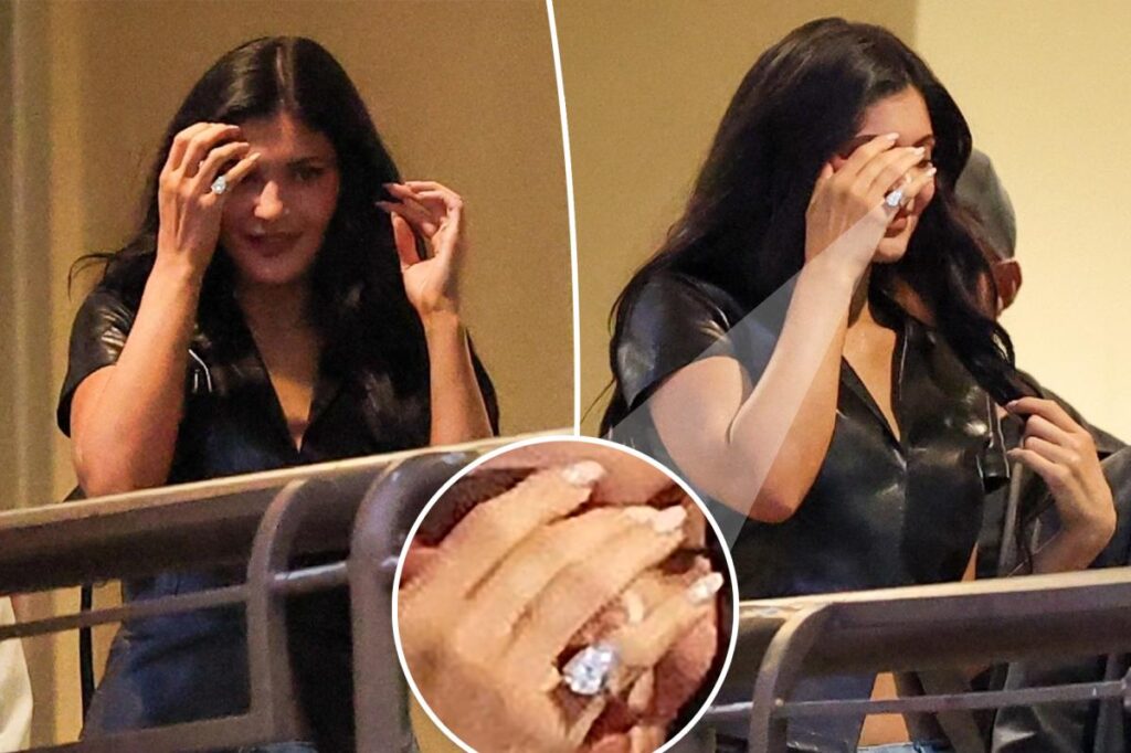 Kylie Jenner flaunts massive diamond ring during girls' night out in LA