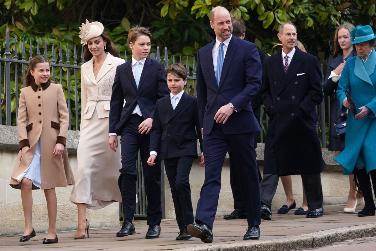 Princess Charlotte's Easter outfit: pastel blue dress royal family, 2026