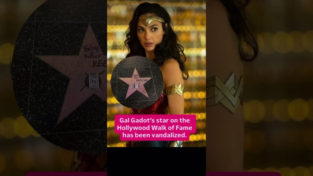 Gal Gadot’s star on the Hollywood Walk of Fame has been vandalized.
