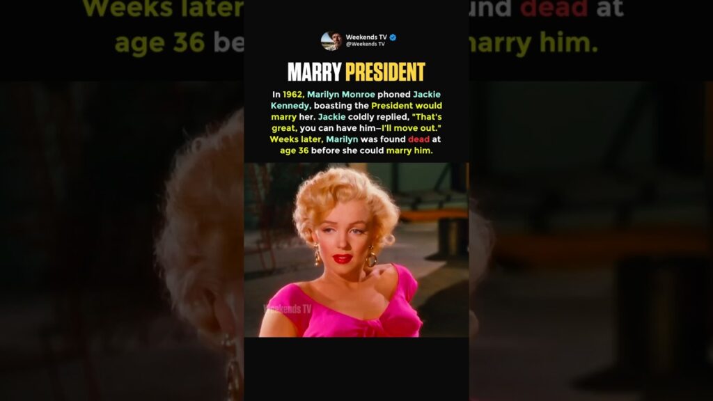 Marilyn Told Jackie She was Going to Marry President JFK #shorts Marilyn Told Jackie She was Going to Marry President JFK #shorts