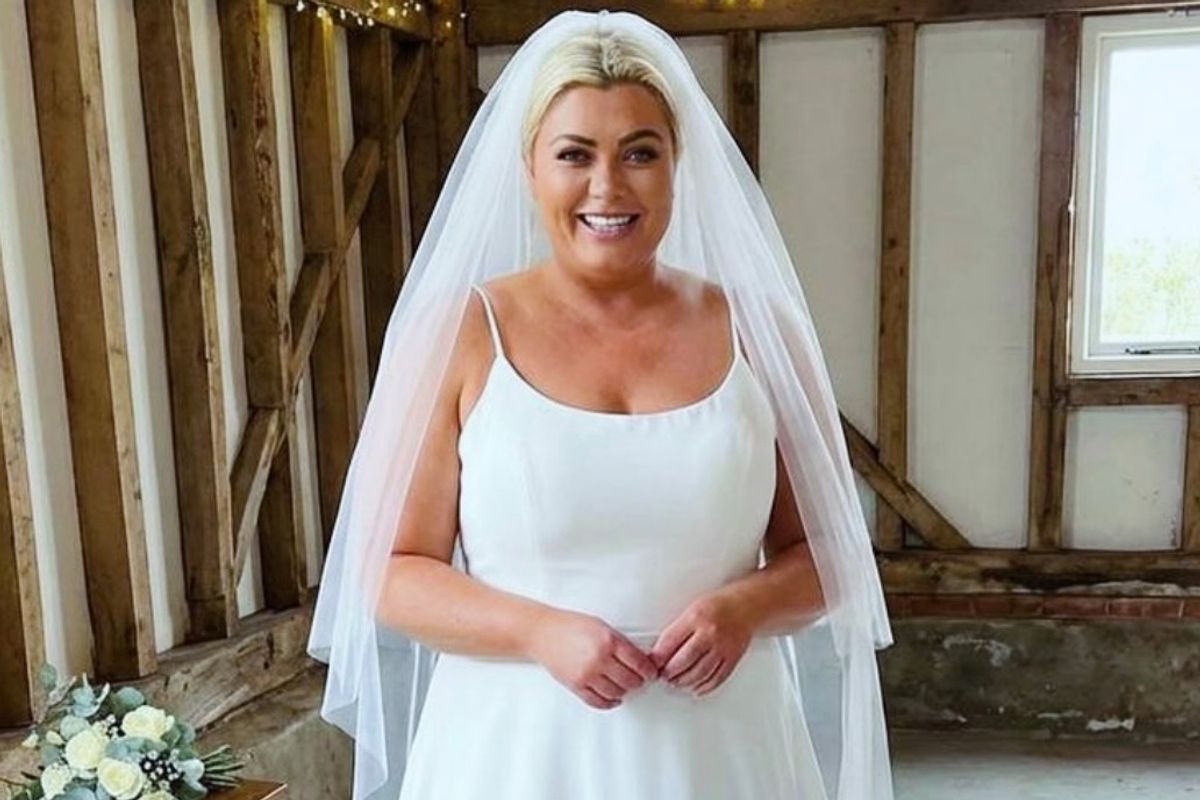 Gemma Collins in a wedding dress