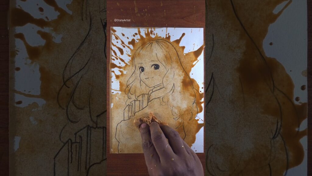 I try to draw Hermione different style | Hermione drawing | Emma Watson drawing #harrypotter #shorts