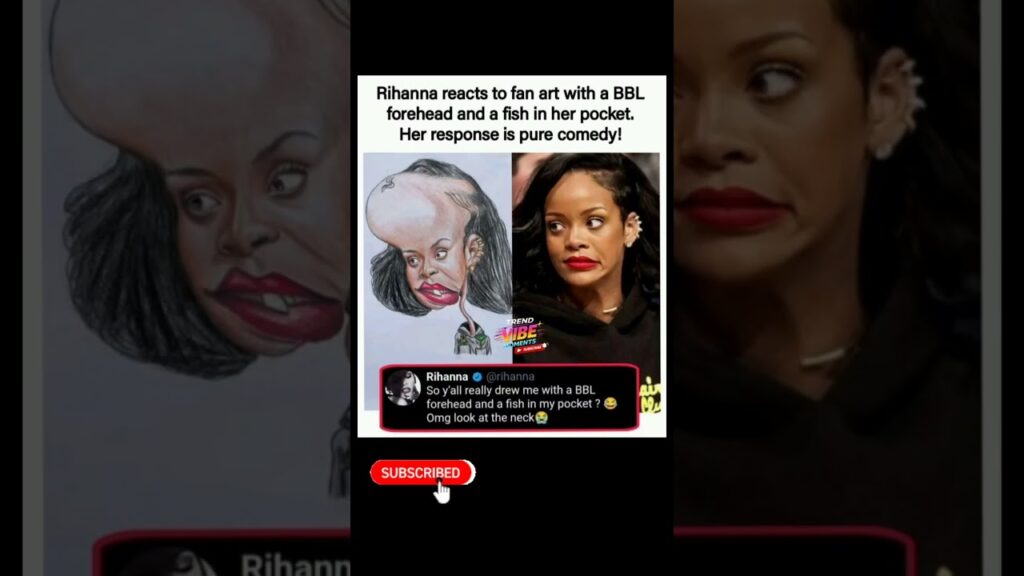 Rihanna reacts to wild fan artโBBL forehead ๐๐ Her response is hilarious! #rihanna #shorts Rihanna reacts to wild fan artโBBL forehead ๐๐ Her response is hilarious! #rihanna #shorts