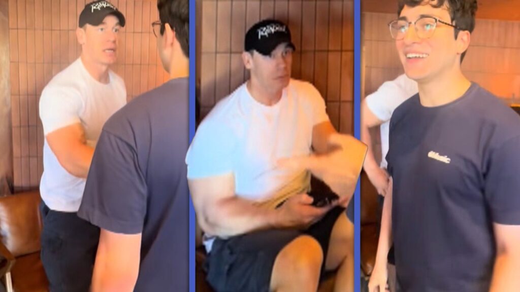 John Cena Awkwardly Shuts Down Singing TikToker Harry Daniels