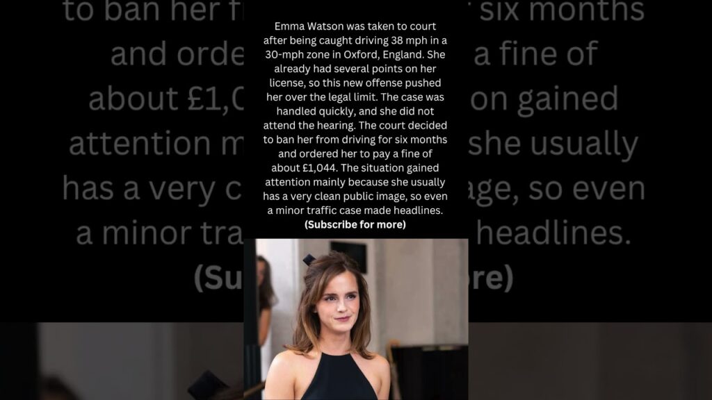 Emma Watson BANNED From Driving After Court Decision #shorts #news #court #law
