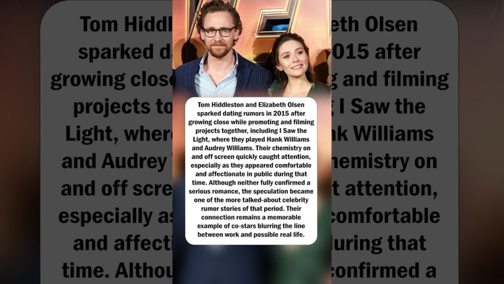 Tom Hiddleston and Elizabeth Olsen Sparked Romance Rumors While Playing a Famous Couple