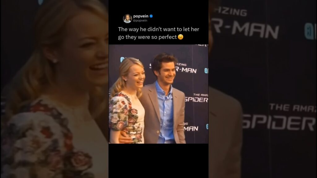The way Andrew Garfield didn't want to let Emma Stone go they were so perfect 😩