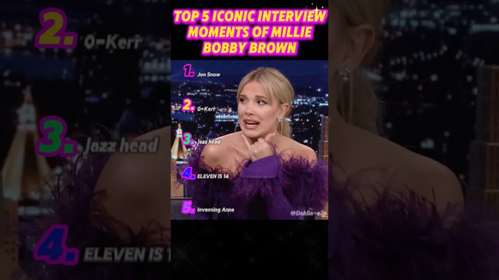 Top 5 Iconic Interview Moments of Millie Bobby Brown