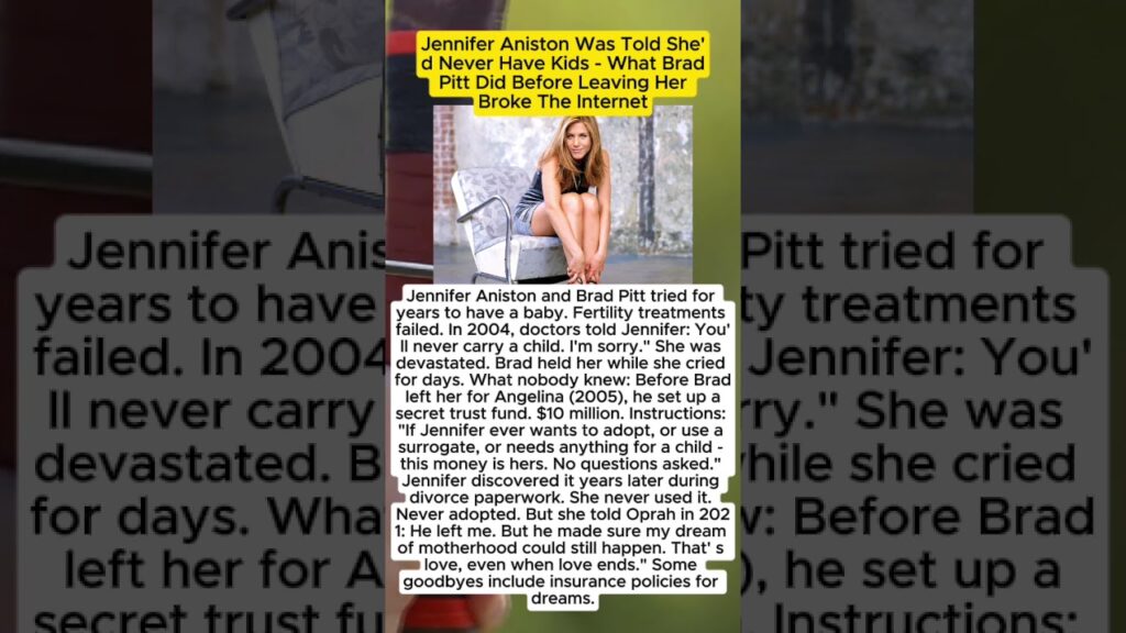 Jennifer Aniston Was Told She'd Never Have Kids