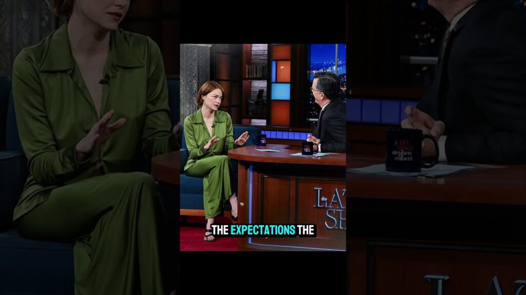 Emma Stone’s Awkward Pause on Live TV with Stephen Colbert