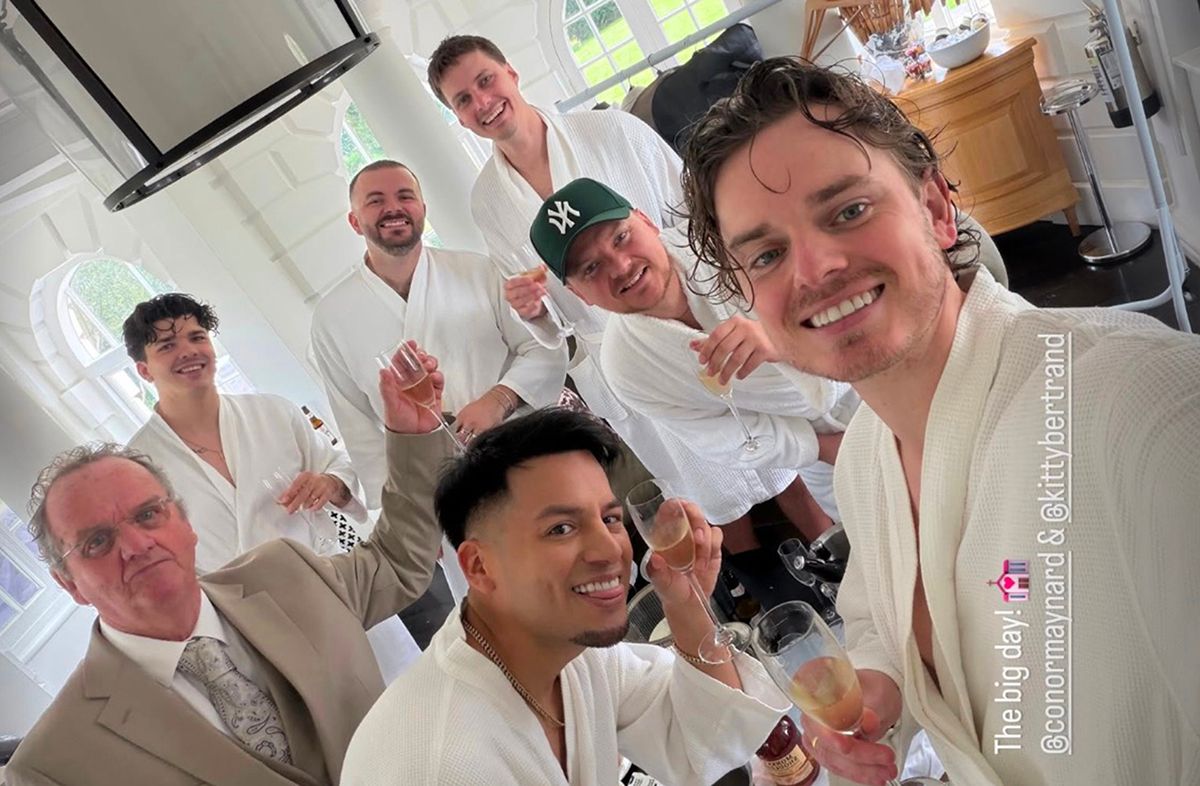 Jack also posed with those getting ready with Conor, which included Harry Clark