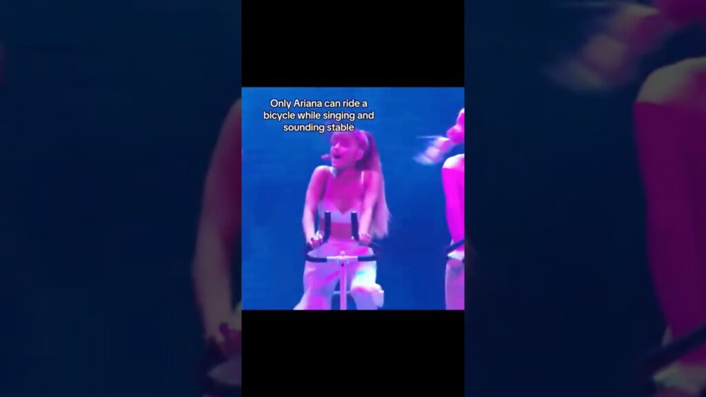 The way Ariana Grande can ride a bicycle while singing and still sound so stable🤯 The way Ariana Grande can ride a bicycle while singing and still sound so stable🤯