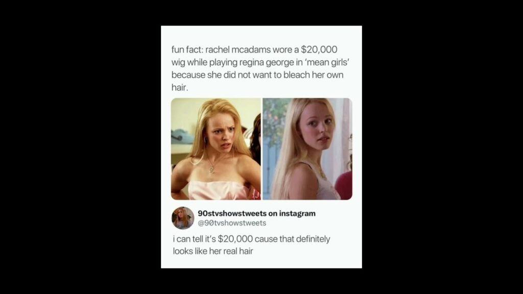 That Mean Girls hair cost $20,000 😳#RachelMcAdams #MeanGirls #ReginaGeorge #MovieFacts #Hollywood