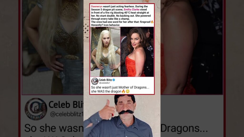 "Daenerys Wasn't Acting… Emilia Clarke Faced Real Fire Like a Boss 🔥"