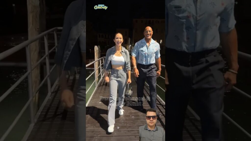 Dwayne Johnson & Emily Blunt in Venice #dwaynejohnson #emilyblunt