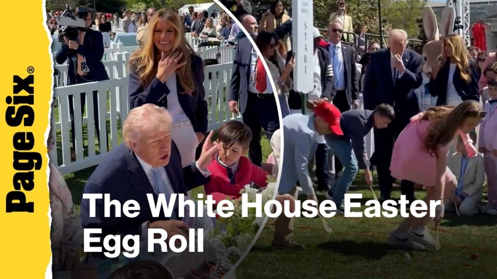 Donald and Melania Trump participate in annual White House Easter celebration