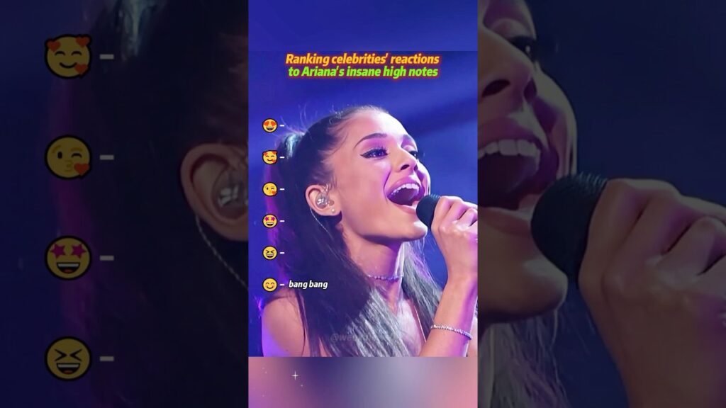 Ranking celebrities’ reactions to Ariana Grande hitting those insane high notes.#ArianaGrande#highpi
