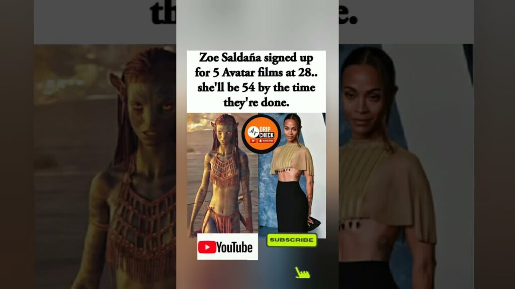 🤯ZOE SALDAÑA SIGNED UP FOR 5 AVATAR FILMS AT 28—SHE’LL BE 54 WHEN THEY’RE DONE.#Shorts"