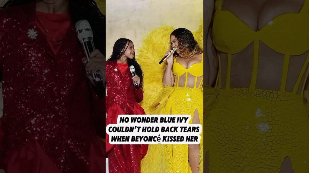 No wonder Blue Ivy couldn’t hold back tears when Beyoncé kissed her.#beyoncé #blueivy #gift #fypシ
