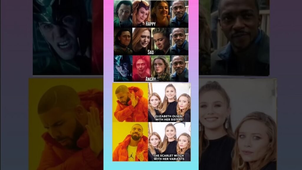 Scarlet Witch Variants vs Elizabeth Olsen Sisters 😂 | Multiverse Meme #shorts #viralvideo