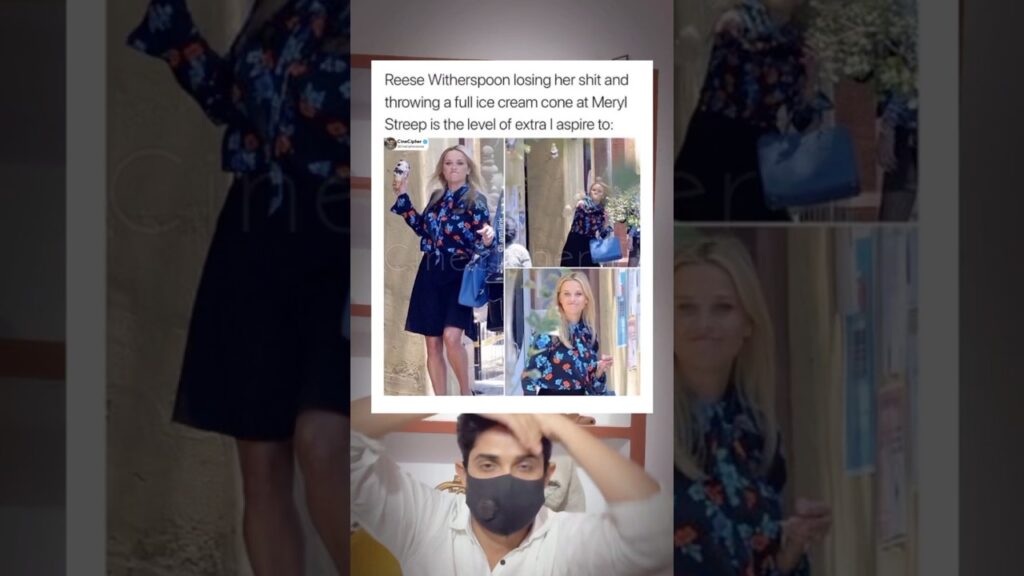 Reese Witherspoon Throwing Ice Cream at Meryl = ICONIC Extra #memes