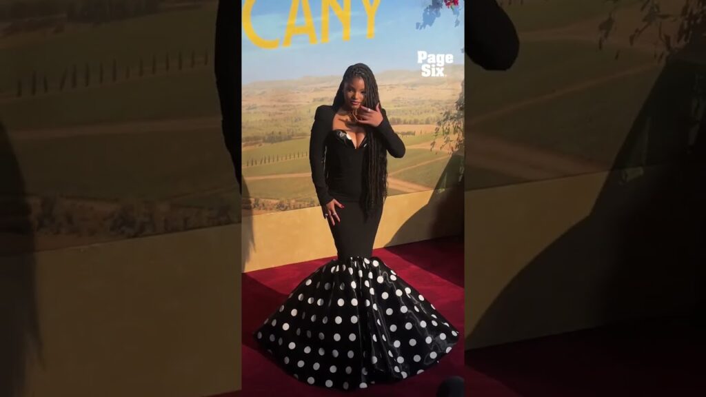 Halle Bailey has arrived to the "You, Me & Tuscany" premiere in New York City 🖤🤍 #shorts