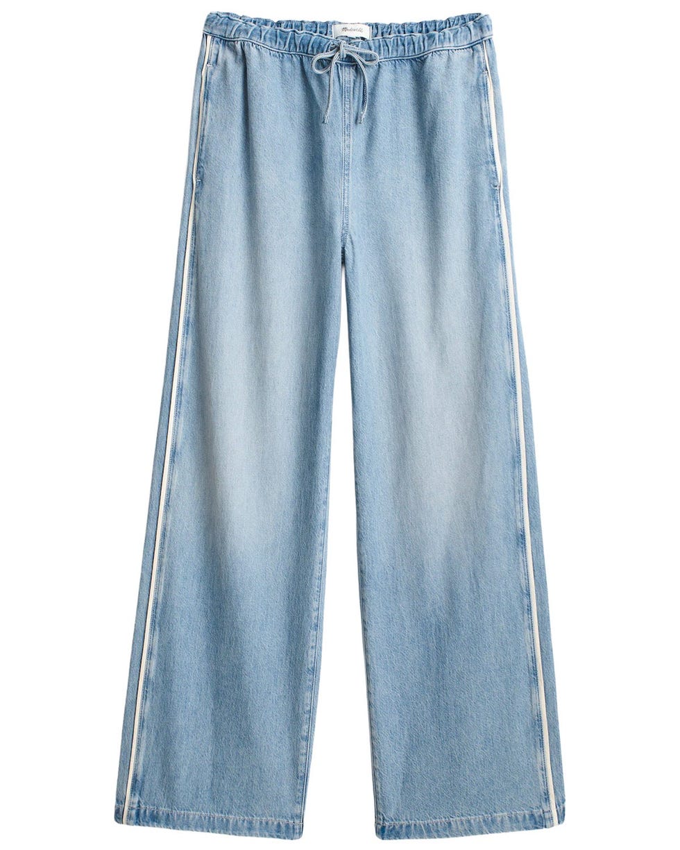 Airy Denim Pull-On Track Pants