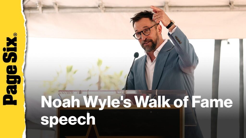 Noah Wyle gives special shout-out to his family during Hollywood Walk of Fame speech